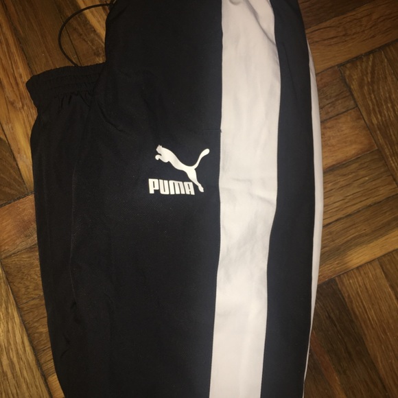 Puma Iconic T7 Men’s Track Pants. Black/White - Picture 2 of 8